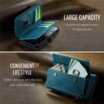 CASEME For Samsung Galaxy A52 5G / Galaxy A52 4G Case  C39 RFID Blocking Zipper Wallet Stand Leather Cover with Strap