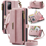 CASEME For Samsung Galaxy S20 FE Case C39 RFID Blocking Zipper Wallet Stand Leather Cover with Strap