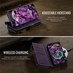 CASEME For Samsung Galaxy S20 4G / Galaxy S20 5G Case  C39 RFID Blocking Zipper Wallet Stand Leather Cover with Strap