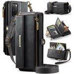 CASEME For Samsung Galaxy S20 4G / Galaxy S20 5G Case  C39 RFID Blocking Zipper Wallet Stand Leather Cover with Strap
