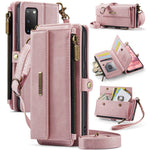 CASEME For Samsung Galaxy S20 4G / Galaxy S20 5G Case  C39 RFID Blocking Zipper Wallet Stand Leather Cover with Strap