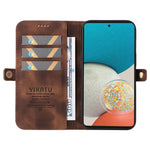 YIKATU YK-002 til Samsung Galaxy A23 5G (Global Version) / 4G / F23 5G / M23 5G / M13 4G, mobilcover med læderlignende overflade, udvendigt kortlomme-design, stødsikkert pungcover af PU-læder
