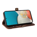 YIKATU YK-002 til Samsung Galaxy A23 5G (Global Version) / 4G / F23 5G / M23 5G / M13 4G, mobilcover med læderlignende overflade, udvendigt kortlomme-design, stødsikkert pungcover af PU-læder