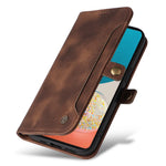 YIKATU YK-002 til Samsung Galaxy A23 5G (Global Version) / 4G / F23 5G / M23 5G / M13 4G, mobilcover med læderlignende overflade, udvendigt kortlomme-design, stødsikkert pungcover af PU-læder