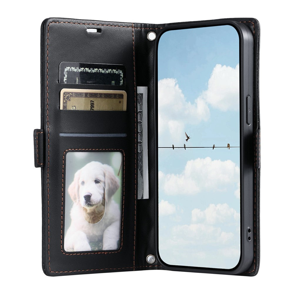 For Oppo Reno13 5G (Global) Leather Case Rhombus Texture Wallet Stand Phone Cover with Wrist Strap