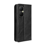 Läderfodral med plånboksfodral och retrotextur för Huawei Enjoy 80
