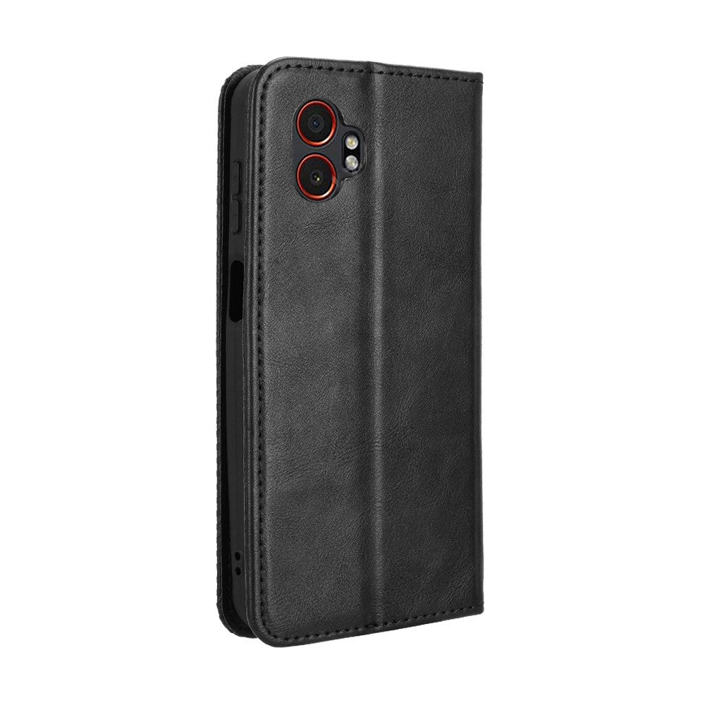 For Samsung Galaxy XCover7 Pro Leather Case Wallet Stand Retro Texture Phone Cover