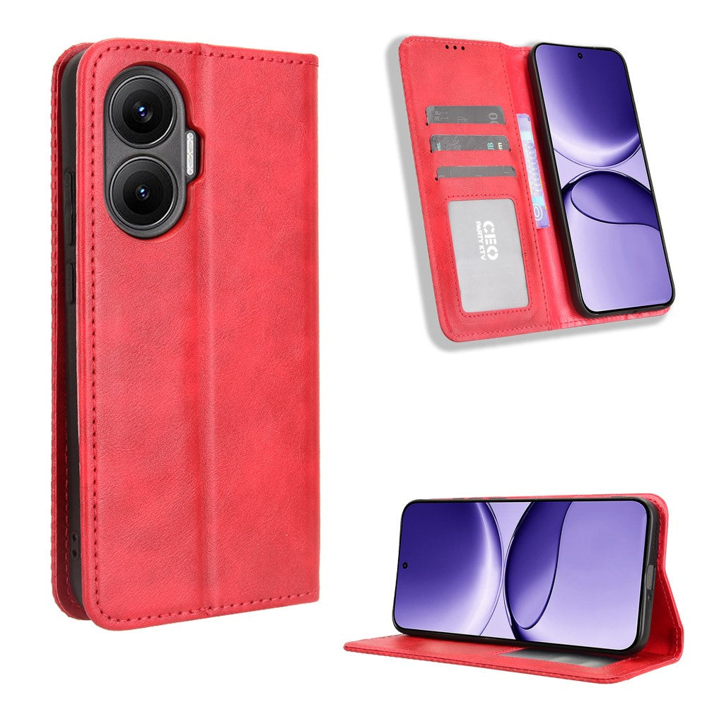 Xiaomi Redmi Turbo 4 Pro 5G / Poco F7 5G Läderfodral Plånboksfodral Retro Textur mobilskal