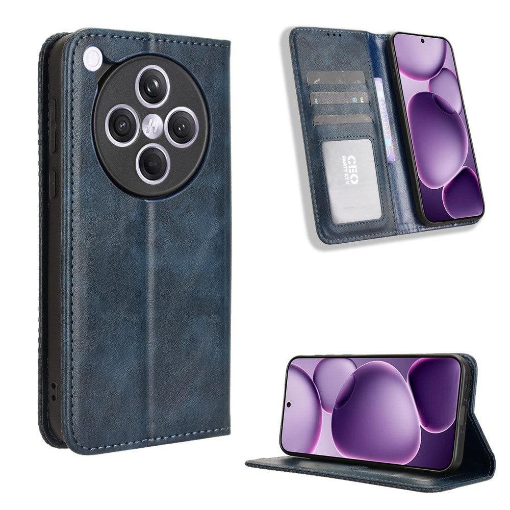 For Oppo Find X8s+ 5G Leather Case Wallet Stand Retro Texture Phone Cover