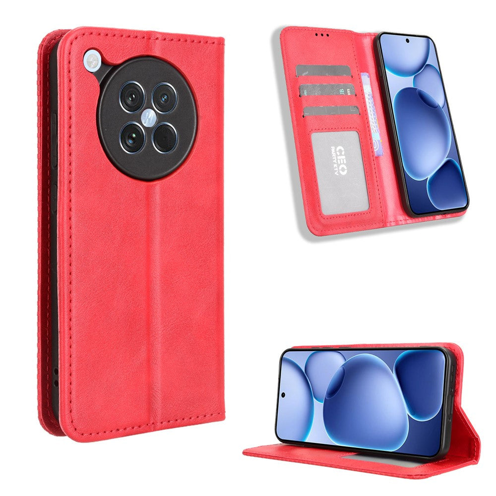 For Oppo Find X8s 5G Leather Case Wallet Stand Retro Texture Phone Cover