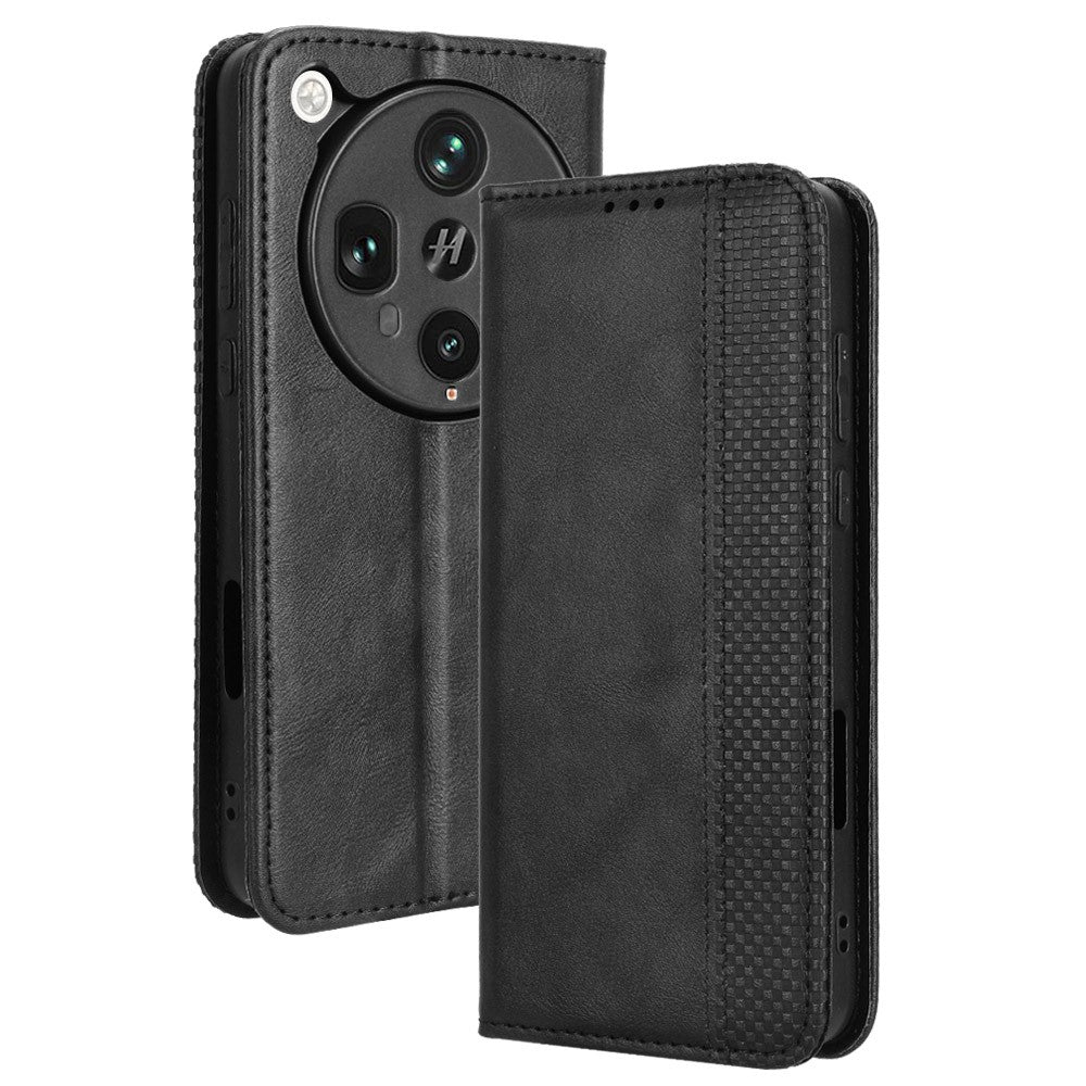 For Oppo Find X8 Ultra 5G Leather Case Wallet Stand Retro Texture Phone Cover