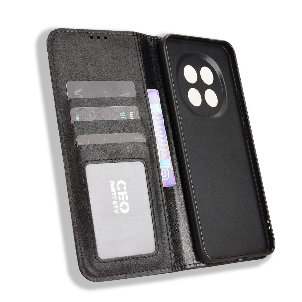 For Oppo A5 Pro 5G (China) / Oppo F29 Pro 5G (Global) Leather Case Wallet Stand Retro Texture Phone Cover