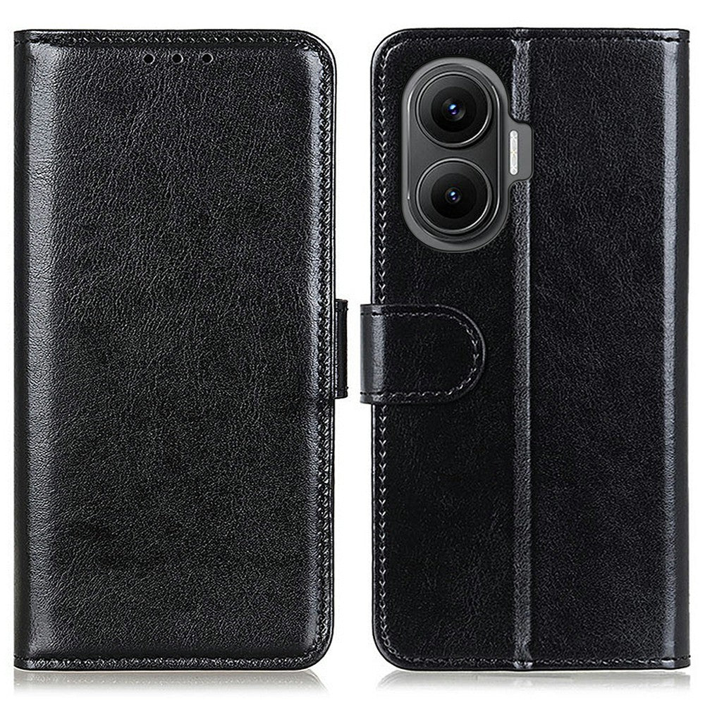 Xiaomi Redmi Turbo 4 Pro 5G / Poco F7 5G Skal Crazy Horse Texture PU Läder mobilstativ Skal