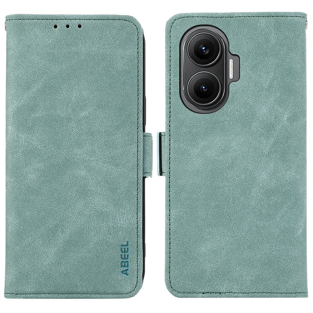ABEEL For Xiaomi Redmi Turbo 4 Pro 5G  /  Poco F7 5G Case PU Leather Folio Stand View RFID Blocking Phone Cover