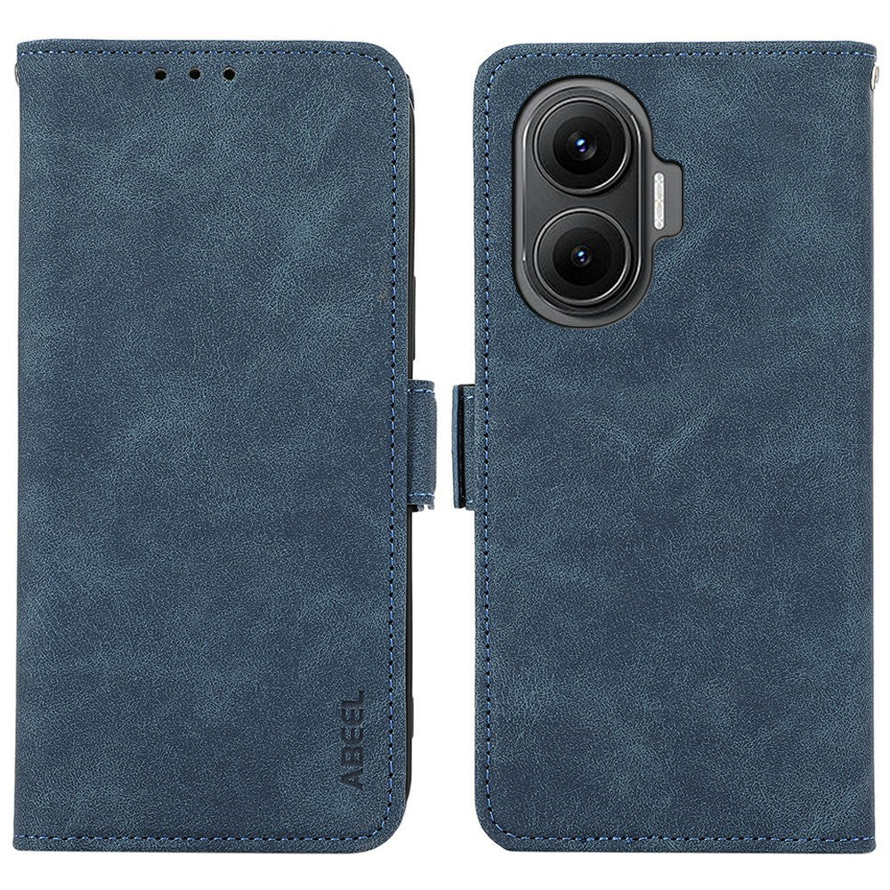 ABEEL For Xiaomi Redmi Turbo 4 Pro 5G  /  Poco F7 5G Case PU Leather Folio Stand View RFID Blocking Phone Cover