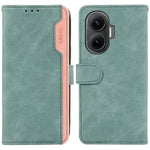 ABEEL For Xiaomi Redmi Turbo 4 Pro 5G  /  Poco F7 5G Case Color Splicing Leather Flip Phone Cover RFID Blocking