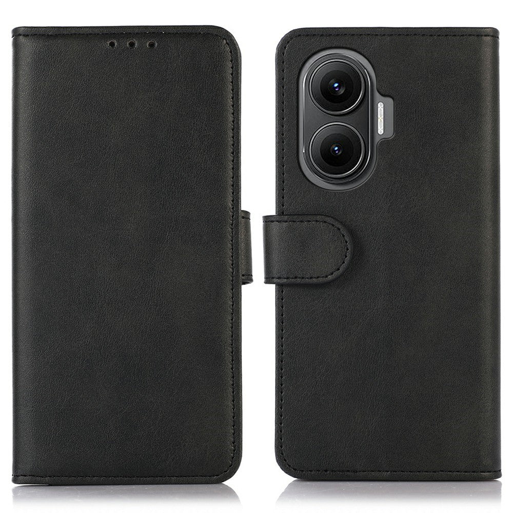 For Xiaomi Redmi Turbo 4 Pro 5G  /  Poco F7 5G Case Cowhide Texture Leather Wallet Phone Cover with Stand