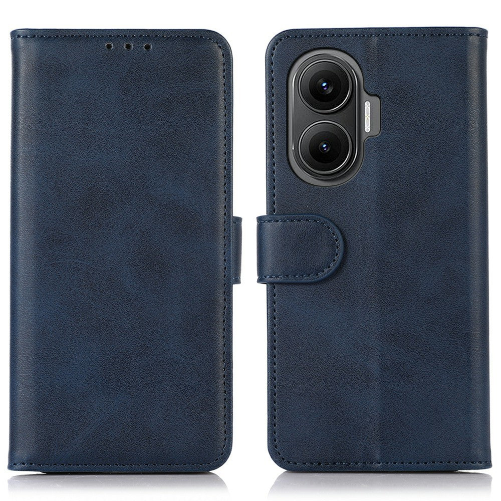 For Xiaomi Redmi Turbo 4 Pro 5G  /  Poco F7 5G Case Cowhide Texture Leather Wallet Phone Cover with Stand