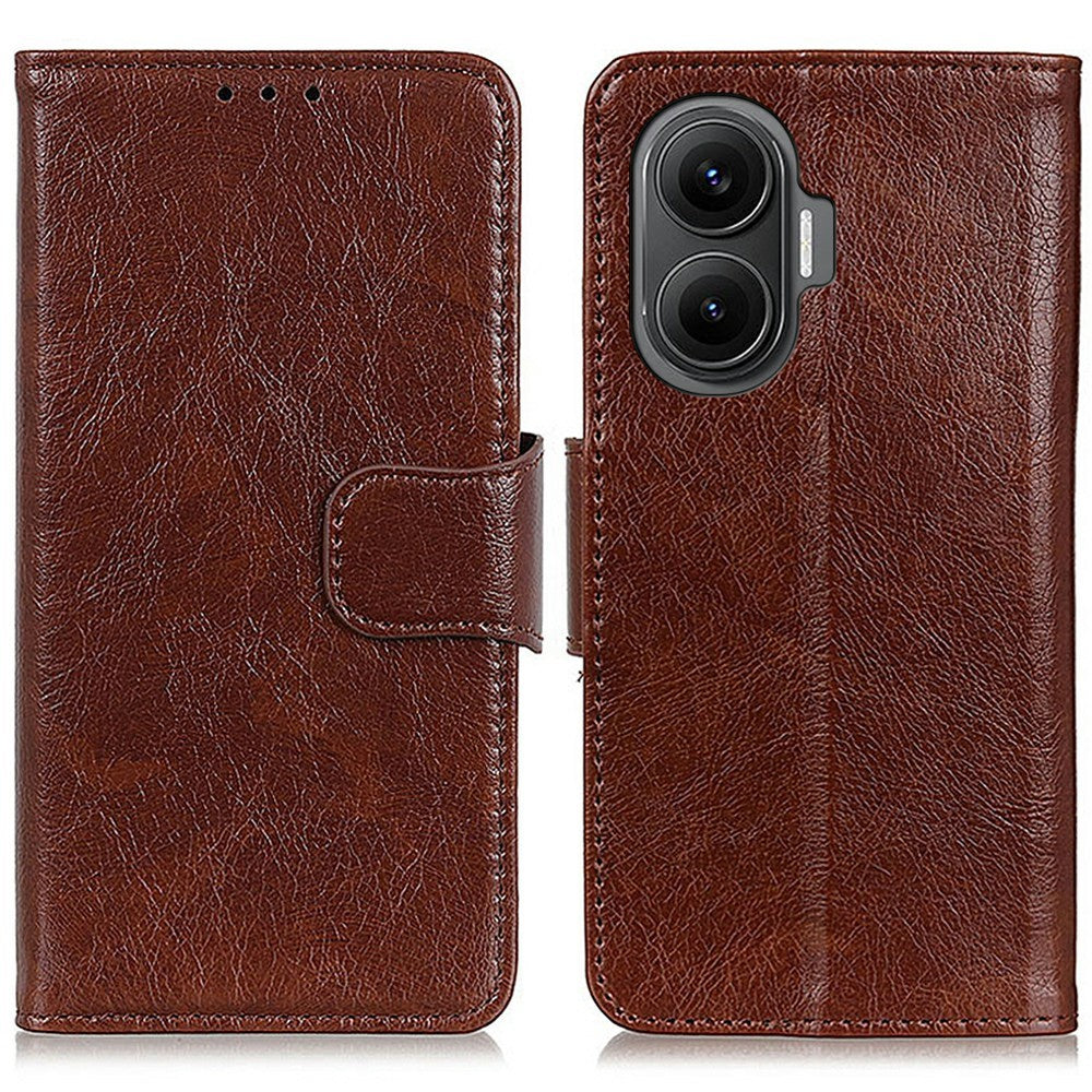 For Xiaomi Redmi Turbo 4 Pro 5G  /  Poco F7 5G Case Nappa Texture Split Leather Wallet Phone Cover