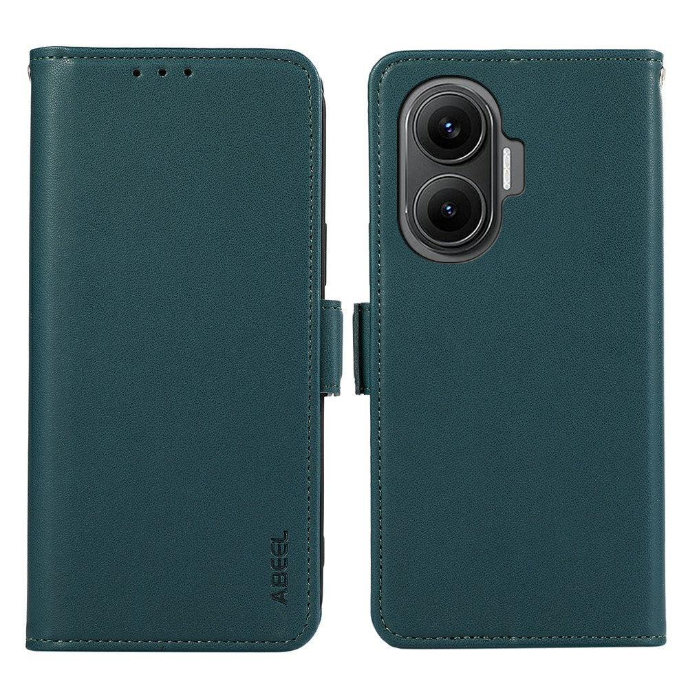 ABEEL For Xiaomi Redmi Turbo 4 Pro 5G  /  Poco F7 5G Case Leather Phone Cover with RFID Blocking Wallet