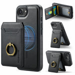 MAGKING K1 Series For iPhone 17e / 16e Magnetic Case PC + TPU + PU Phone Cover with Card Holder