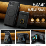 MAGKING K1 Series For iPhone 17e / 16e Magnetic Case PC + TPU + PU Phone Cover with Card Holder