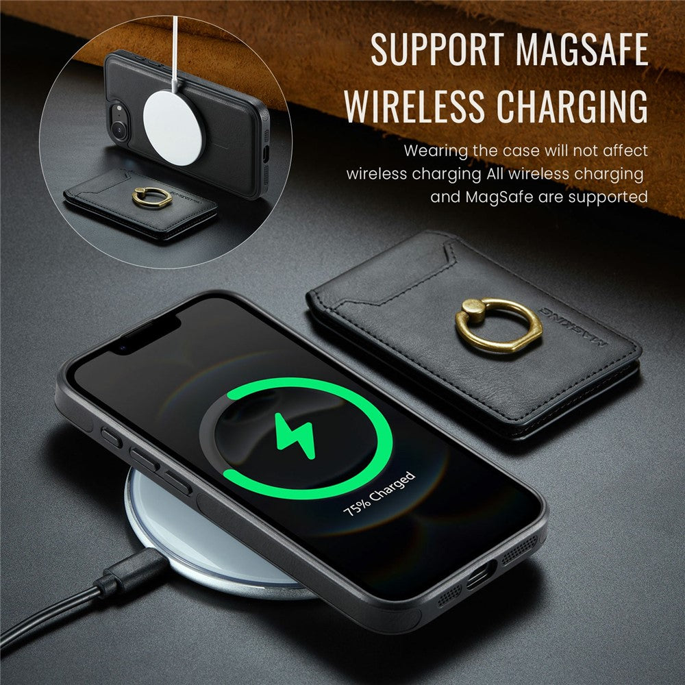 MAGKING K1 Series For iPhone 17e / 16e Magnetic Case PC + TPU + PU Phone Cover with Card Holder