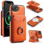 MAGKING K1 Series For iPhone 17e / 16e Magnetic Case PC + TPU + PU Phone Cover with Card Holder