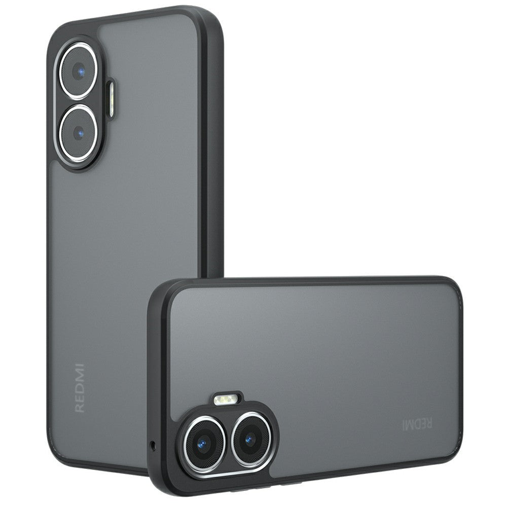 For Xiaomi Redmi Turbo 4 Pro 5G  /  Poco F7 5G Case Skin-Touch TPU + PC Matte Phone Back Cover, Transparent Black