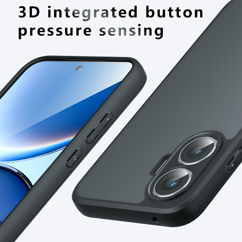 For Xiaomi Redmi Turbo 4 Pro 5G  /  Poco F7 5G Case Skin-Touch TPU + PC Matte Phone Back Cover, Transparent Black