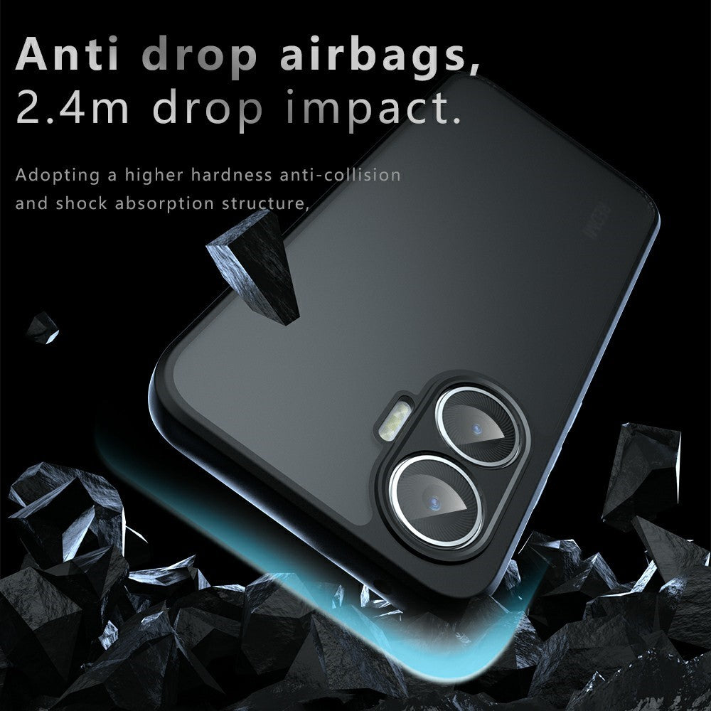 For Xiaomi Redmi Turbo 4 Pro 5G  /  Poco F7 5G Case Skin-Touch TPU + PC Matte Phone Back Cover, Transparent Black