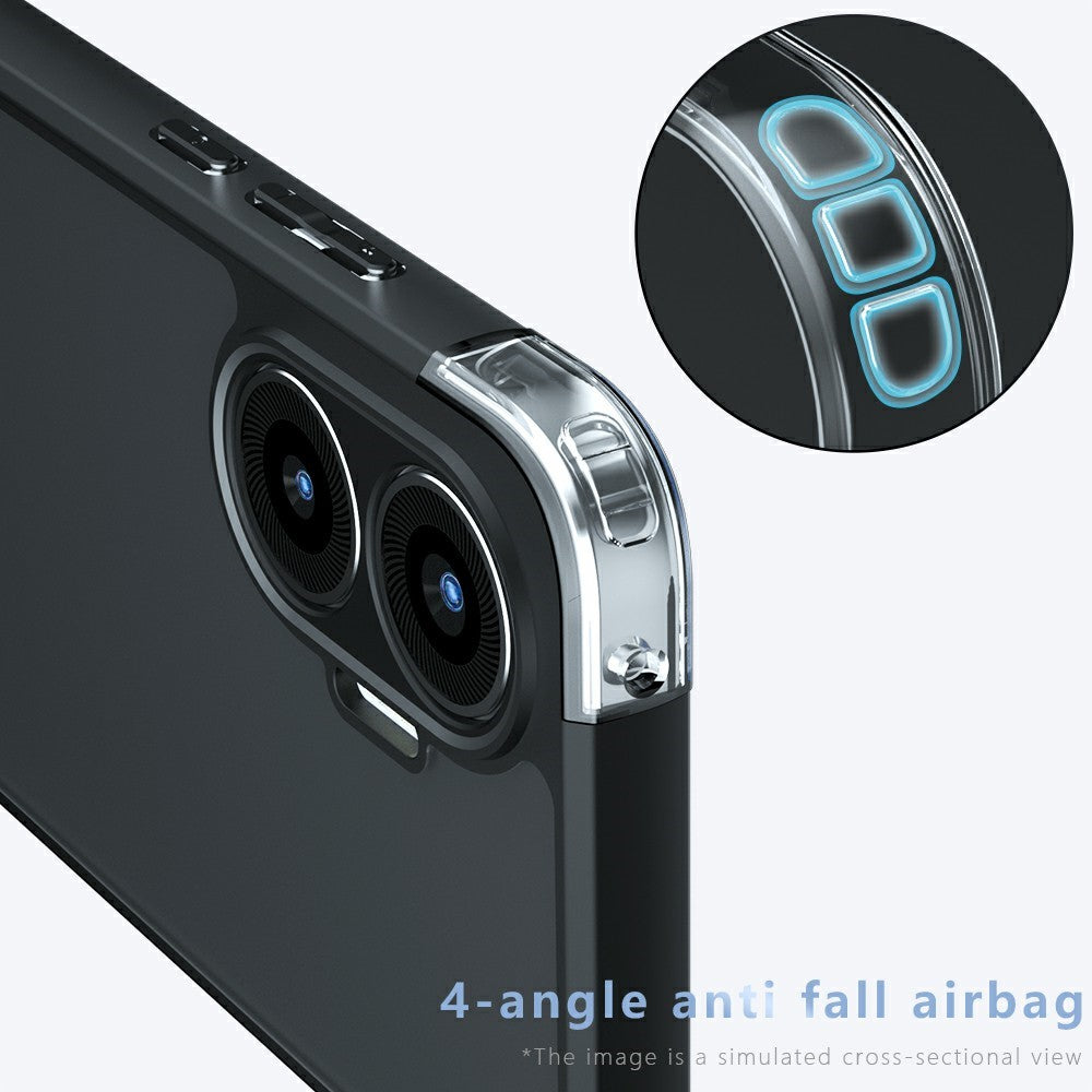 For Xiaomi Redmi Turbo 4 Pro 5G  /  Poco F7 5G Case Skin-Touch TPU + PC Matte Phone Back Cover, Transparent Black