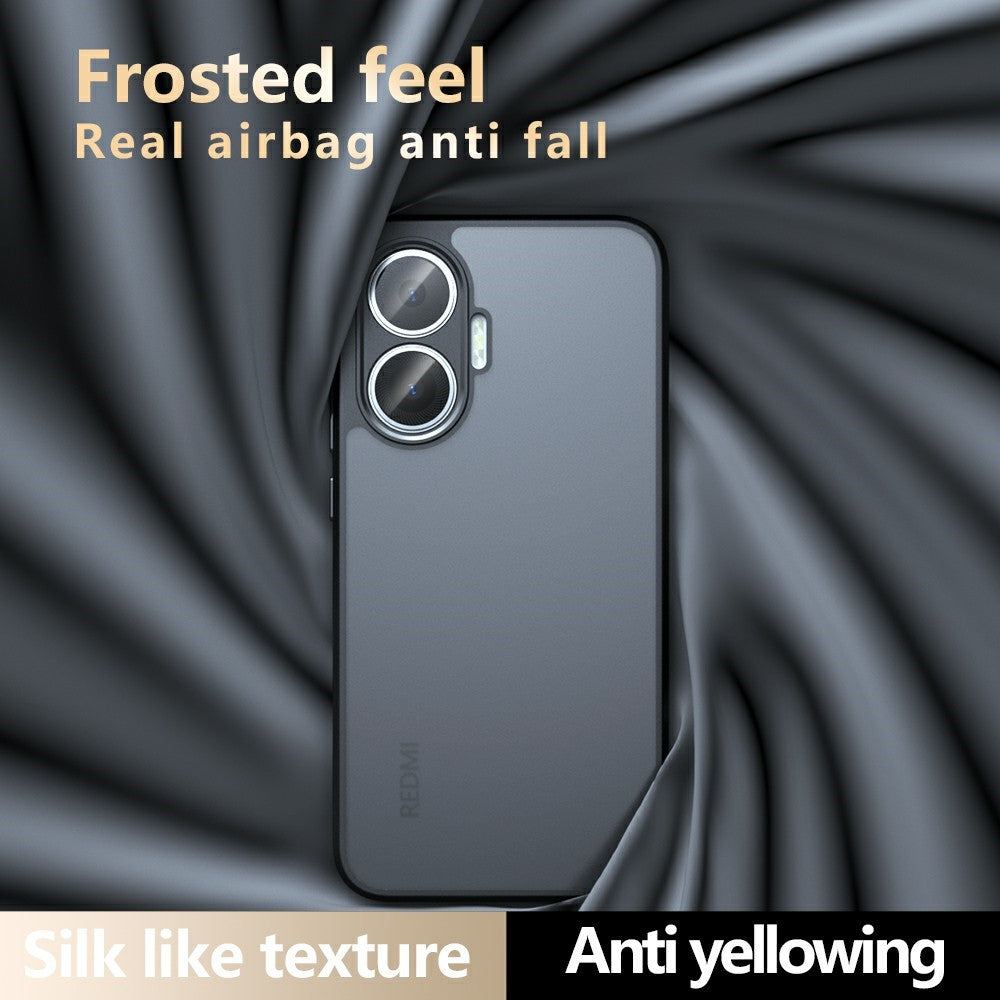 For Xiaomi Redmi Turbo 4 Pro 5G  /  Poco F7 5G Case Skin-Touch TPU + PC Matte Phone Back Cover, Transparent Black