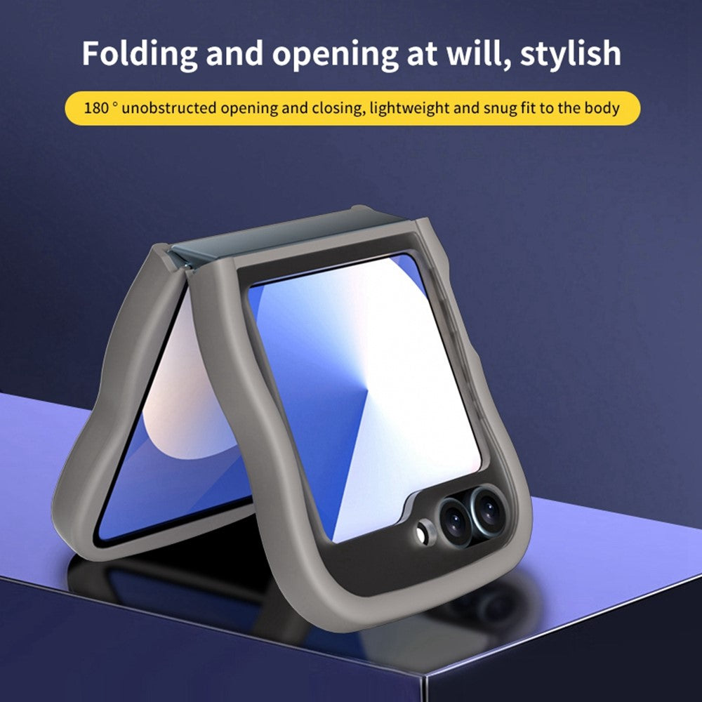Phone Case for Samsung Galaxy Z Flip7 FE 5G / Z Flip6 5G / Flip5 5G Magnetic Case TPU + PC Back Cover Skin Touch Wave Shape
