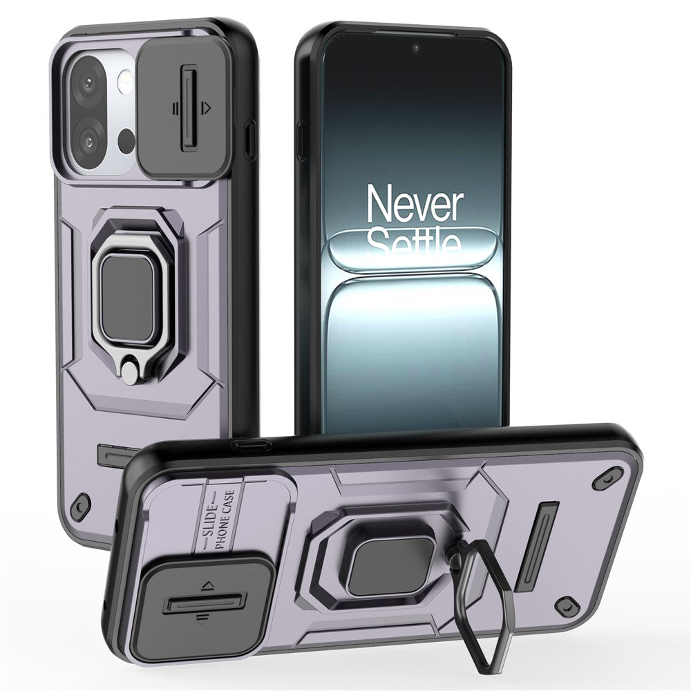 For OnePlus 13T 5G Case PC + TPU Kickstand Phone Protector with Lens Cover