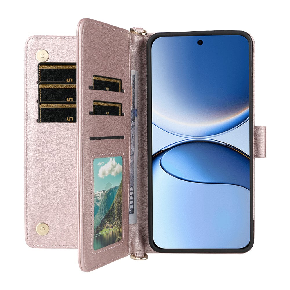 For Xiaomi Redmi Turbo 4 Pro 5G / Poco F7 5G Case with Shoulder / Wrist Strap Leather Phone Cover Stand Wallet