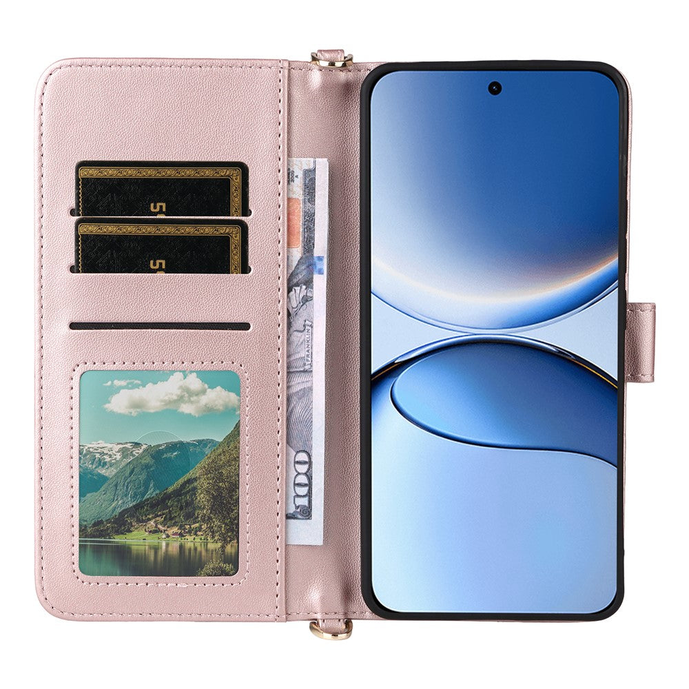 For Xiaomi Redmi Turbo 4 Pro 5G / Poco F7 5G Case with Shoulder / Wrist Strap Leather Phone Cover Stand Wallet