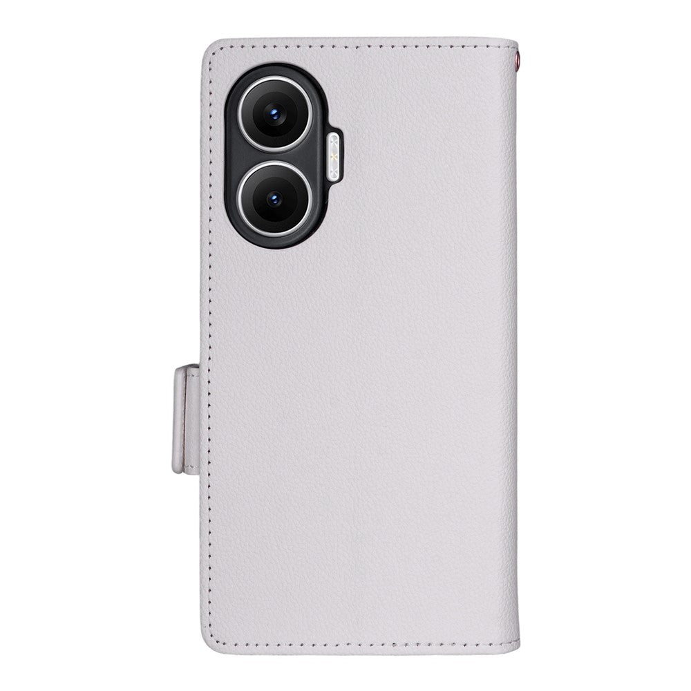 For Xiaomi Redmi Turbo 4 Pro 5G / Poco F7 5G Case with Wrist Strap Litchi Texture PU Leather Wallet Phone Cover