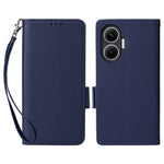 For Xiaomi Redmi Turbo 4 Pro 5G / Poco F7 5G Case with Wrist Strap Litchi Texture PU Leather Wallet Phone Cover