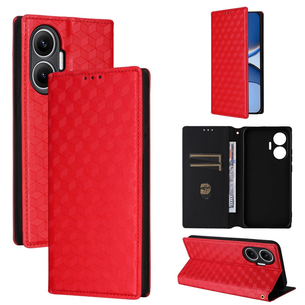 For Xiaomi Redmi Turbo 4 Pro 5G / Poco F7 5G Case Wallet Rhombus Imprinted Leather Phone Cover