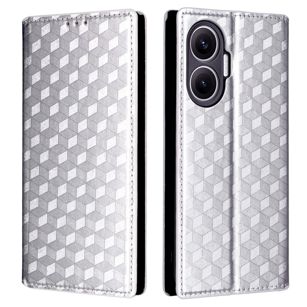 For Xiaomi Redmi Turbo 4 Pro 5G / Poco F7 5G Case Wallet Rhombus Imprinted Leather Phone Cover