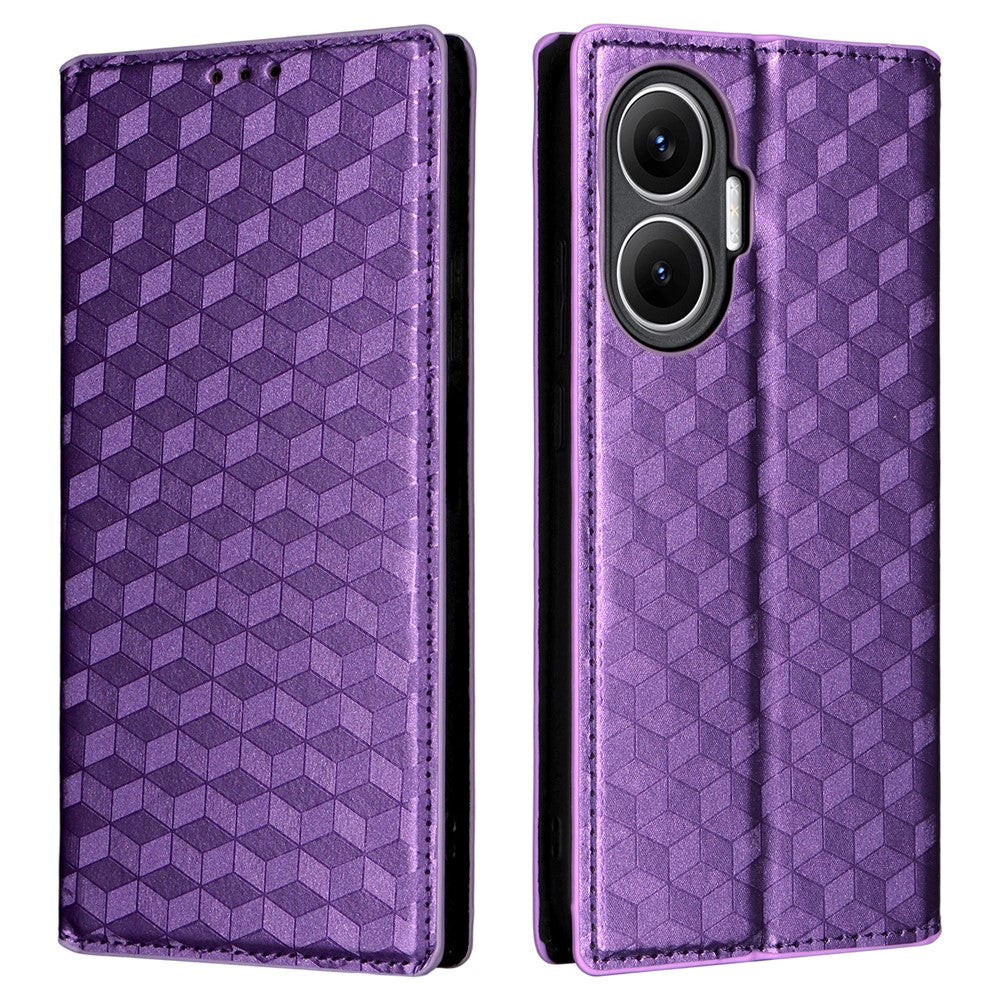 For Xiaomi Redmi Turbo 4 Pro 5G / Poco F7 5G Case Wallet Rhombus Imprinted Leather Phone Cover