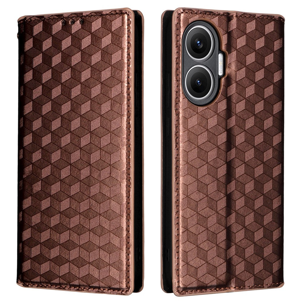 For Xiaomi Redmi Turbo 4 Pro 5G / Poco F7 5G Case Wallet Rhombus Imprinted Leather Phone Cover