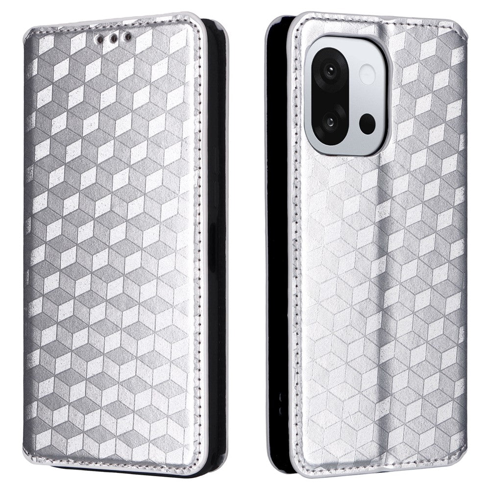 For OnePlus 13T 5G Case Wallet Rhombus Imprinted Leather Phone Cover