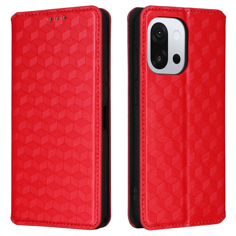 For OnePlus 13T 5G Case Wallet Rhombus Imprinted Leather Phone Cover