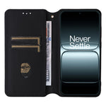For OnePlus 13T 5G Case Wallet Rhombus Imprinted Leather Phone Cover