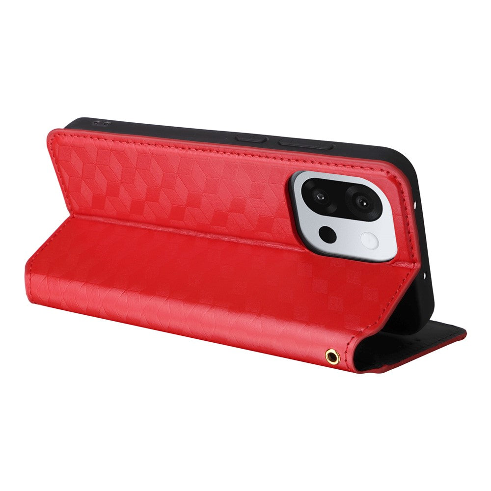 For OnePlus 13T 5G Case Wallet Rhombus Imprinted Leather Phone Cover