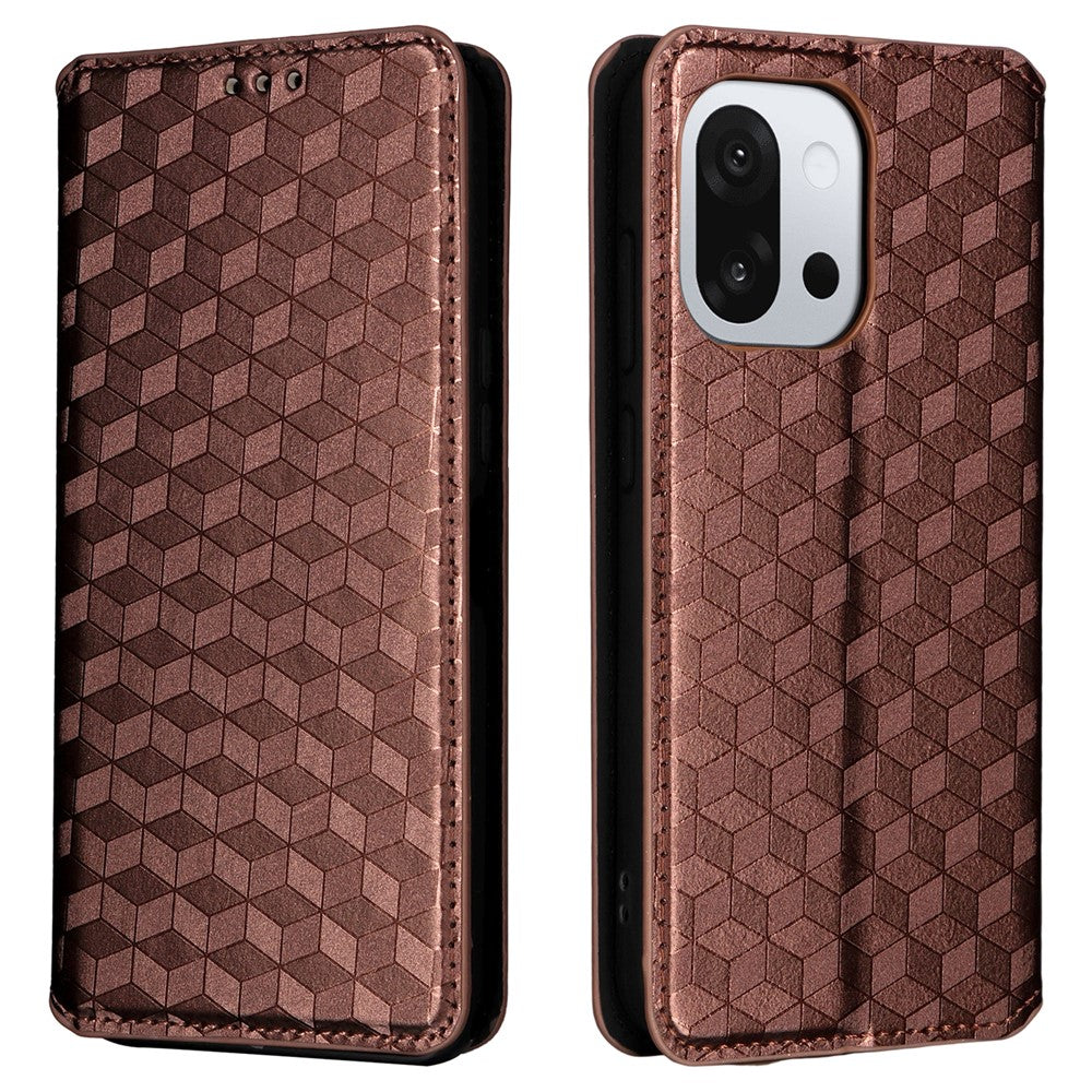 For OnePlus 13T 5G Case Wallet Rhombus Imprinted Leather Phone Cover