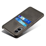 For Samsung Galaxy S25 Edge Case Dual Card Slots PU Leather + Hard PC Phone Cover