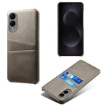For Samsung Galaxy S25 Edge Case Dual Card Slots PU Leather + Hard PC Phone Cover